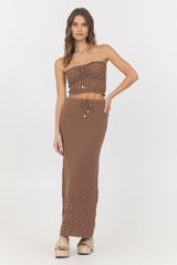 Pecan Crochet Tube Top | Vintage Havana Women