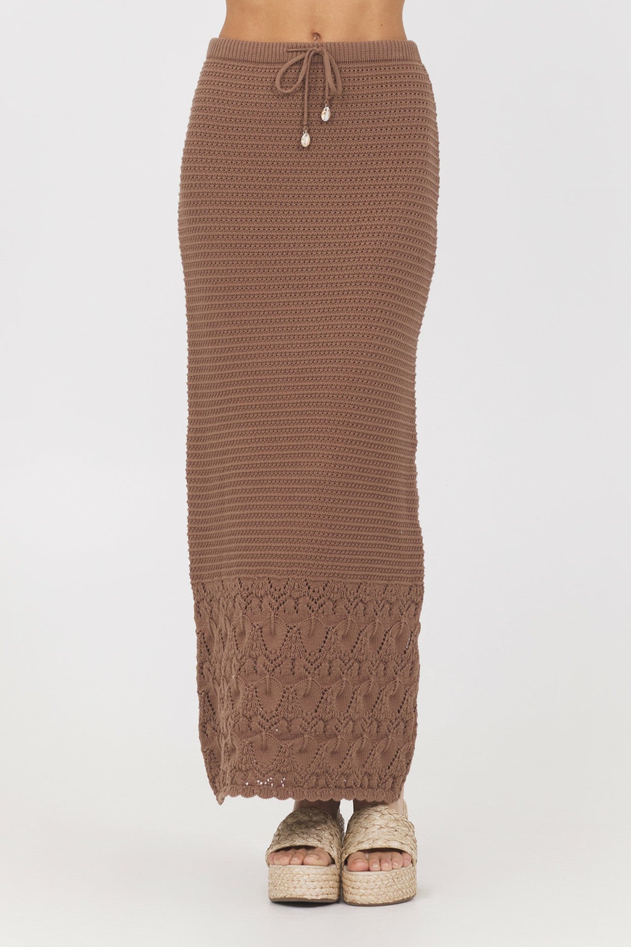 Pecan Crochet Maxi Skirt | Vintage Havana Women