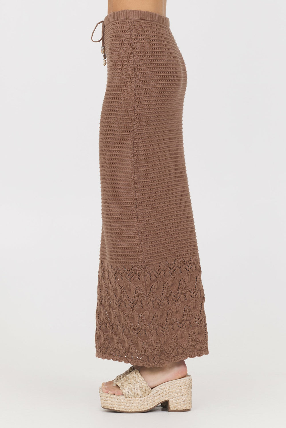 Pecan Crochet Maxi Skirt | Vintage Havana Women