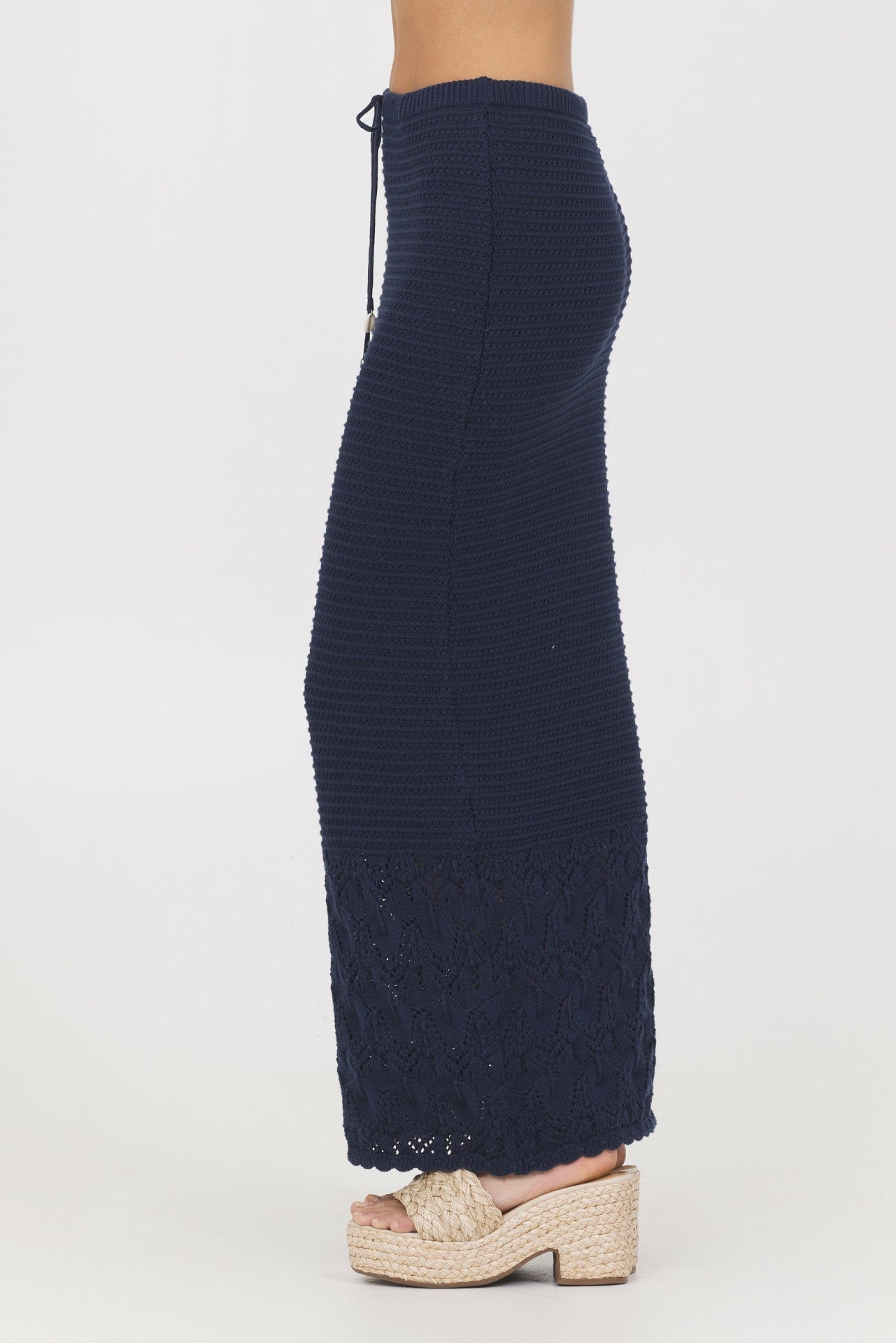 Navy Crochet Maxi Skirt | Vintage Havana Women