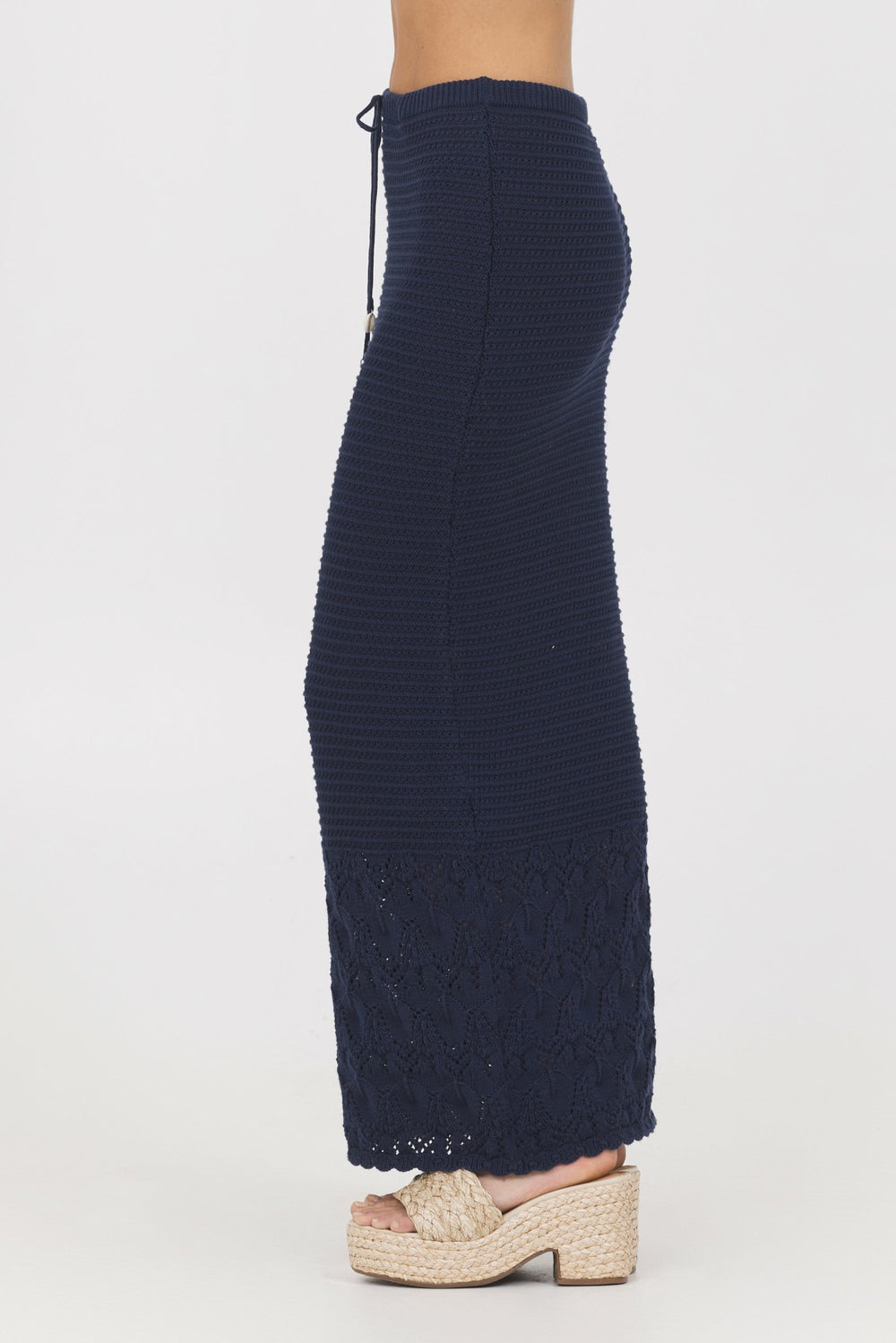 Navy Crochet Maxi Skirt | Vintage Havana Women