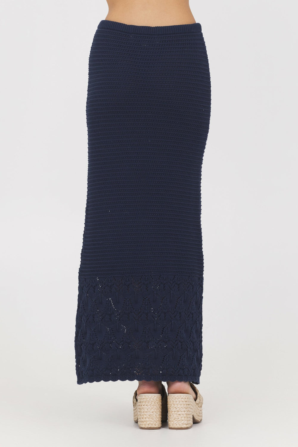 Navy Crochet Maxi Skirt | Vintage Havana Women