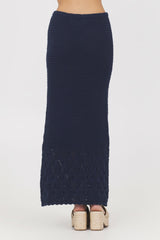 Navy Crochet Maxi Skirt | Vintage Havana Women