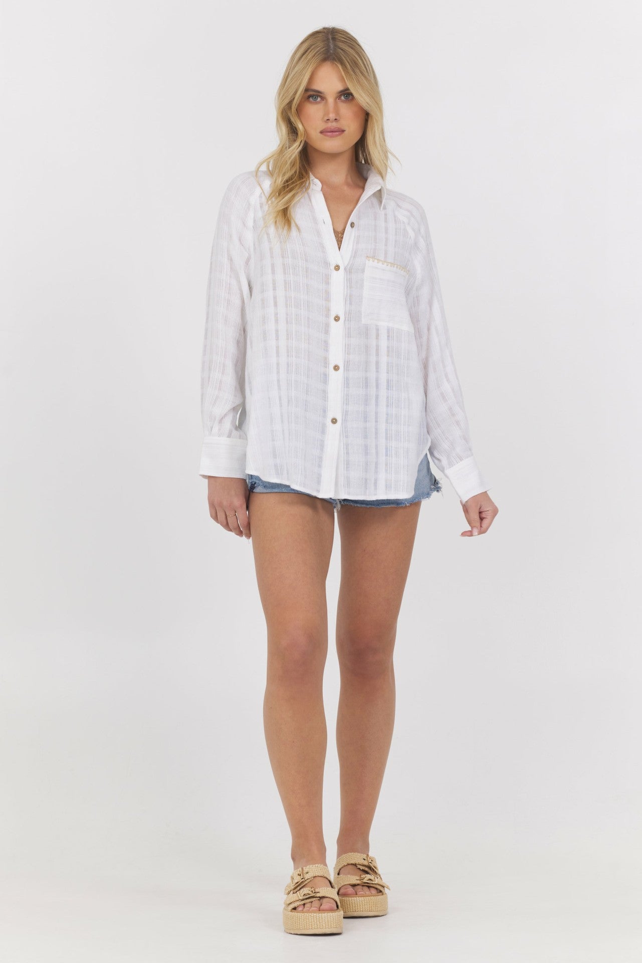 Shirting w/ Whipstitch Pocket | Vintage Havana Women