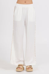 Washed Linen Wide Leg Pants w/ Whip Stitch | Vintage Havana Women
