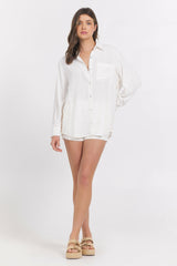 Printed Washed Linen Button Down | Vintage Havana Women