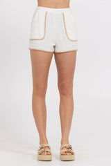 High Waisted Shorts w/ Tan Whip Stitch | Vintage Havana Women