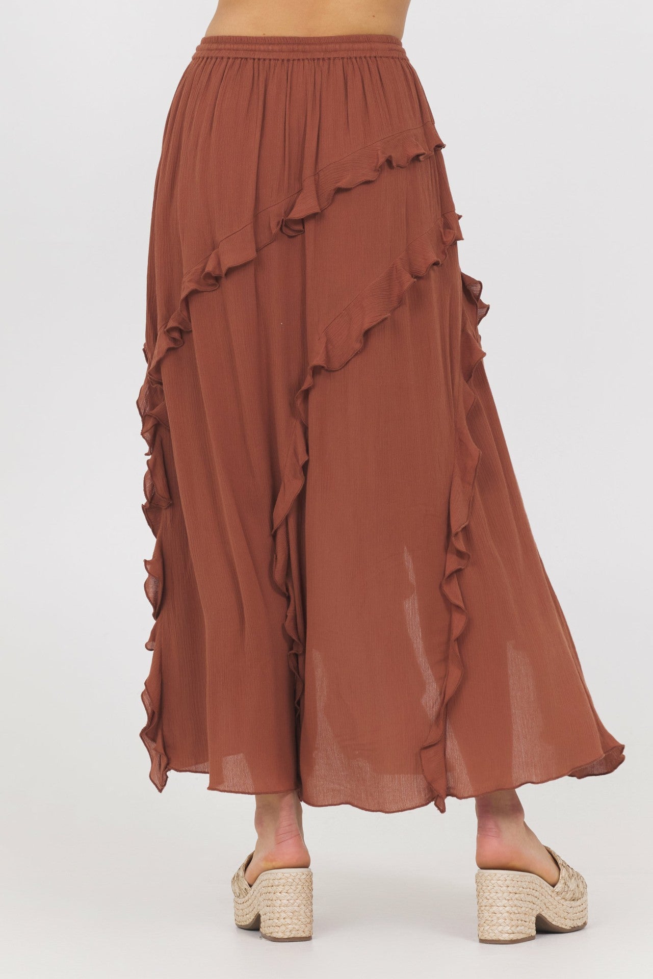 Sedona Sand Ruffle Maxi Skirt | Vintage Havana Women