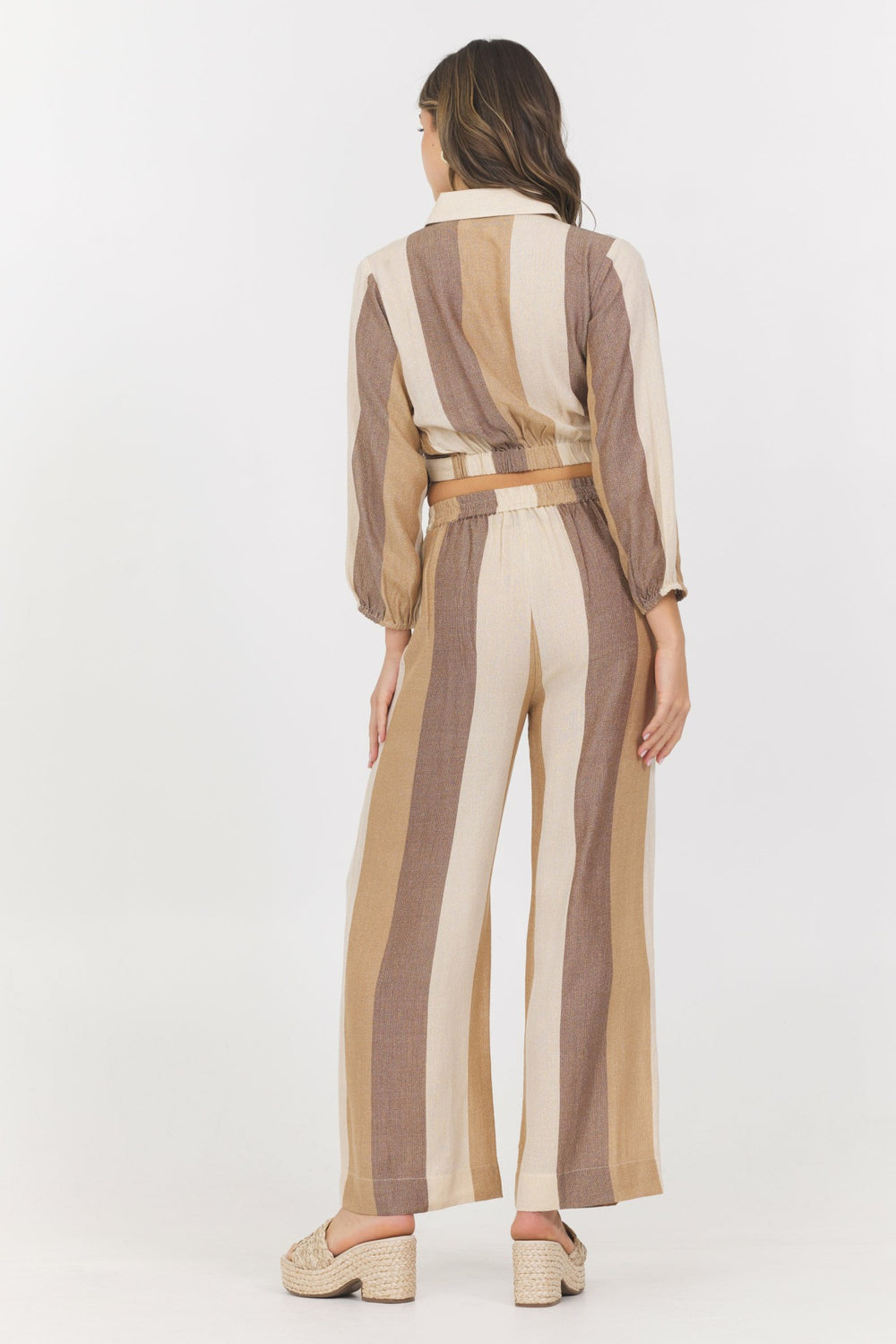 Woven Metallic Stripe Surplus Top | Vintage Havana Women