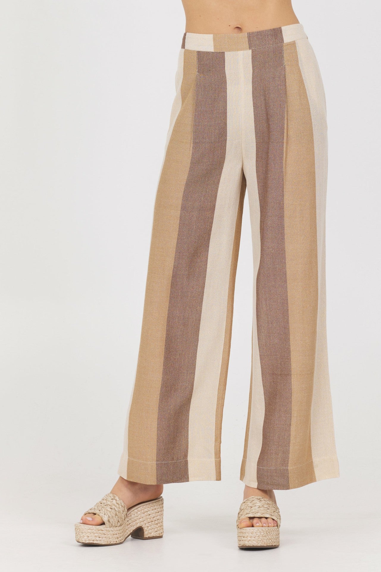 Woven Metallic Stripe Pant | Vintage Havana Women