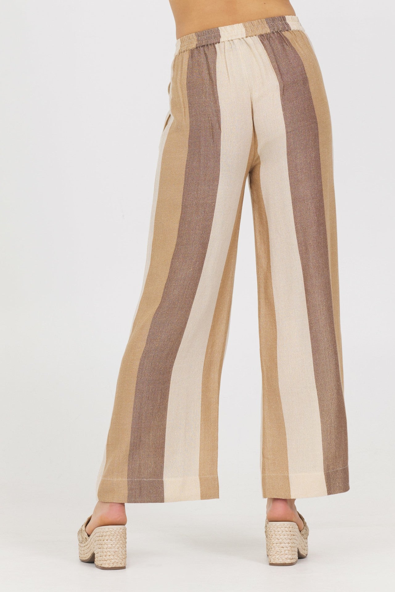 Woven Metallic Stripe Pant | Vintage Havana Women