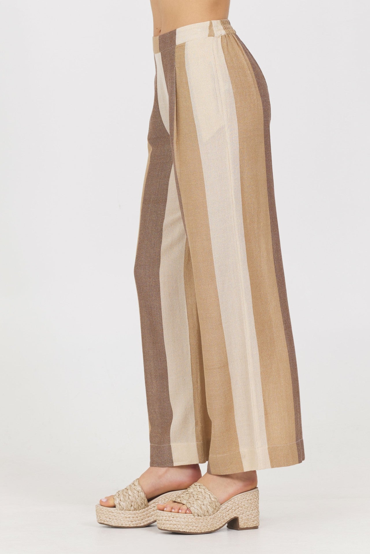 Woven Metallic Stripe Pant | Vintage Havana Women