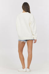 Good Vibes Fleece Crewneck | Vintage Havana Women