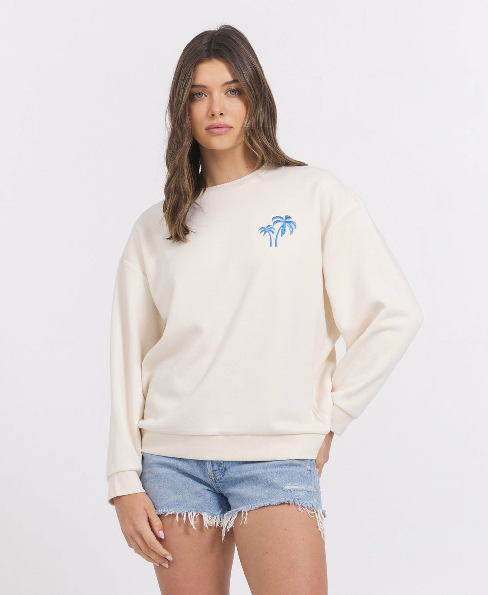 SURF WASH EMBROIDERED CREWNECK | Vintage Havana Women
