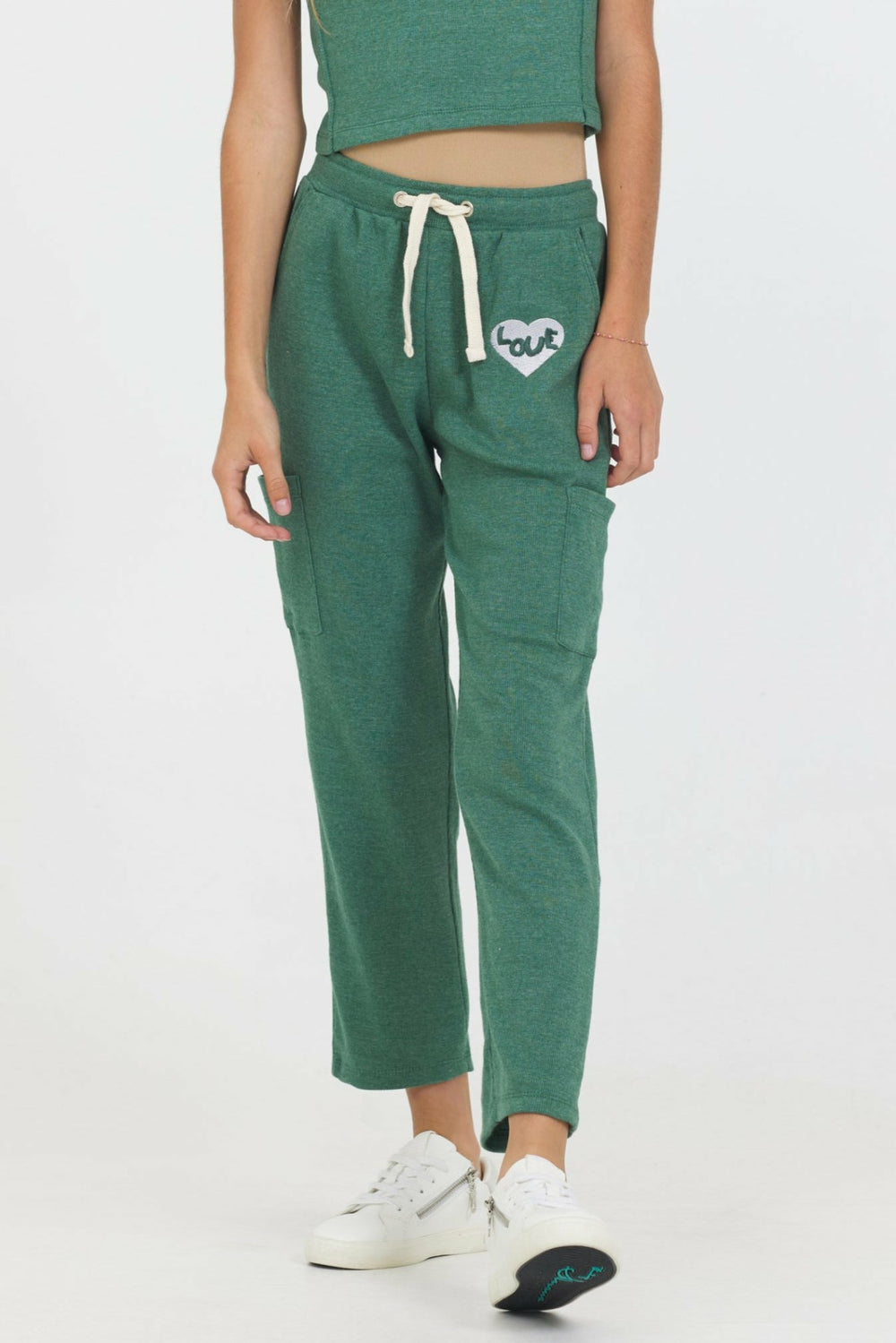 Hunter Green ‘Love’ Pocket Jogger | Vintage Havana Clothing