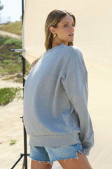 "Montauk" Heather Grey Surf Wash Crewneck | Vintage Havana Women