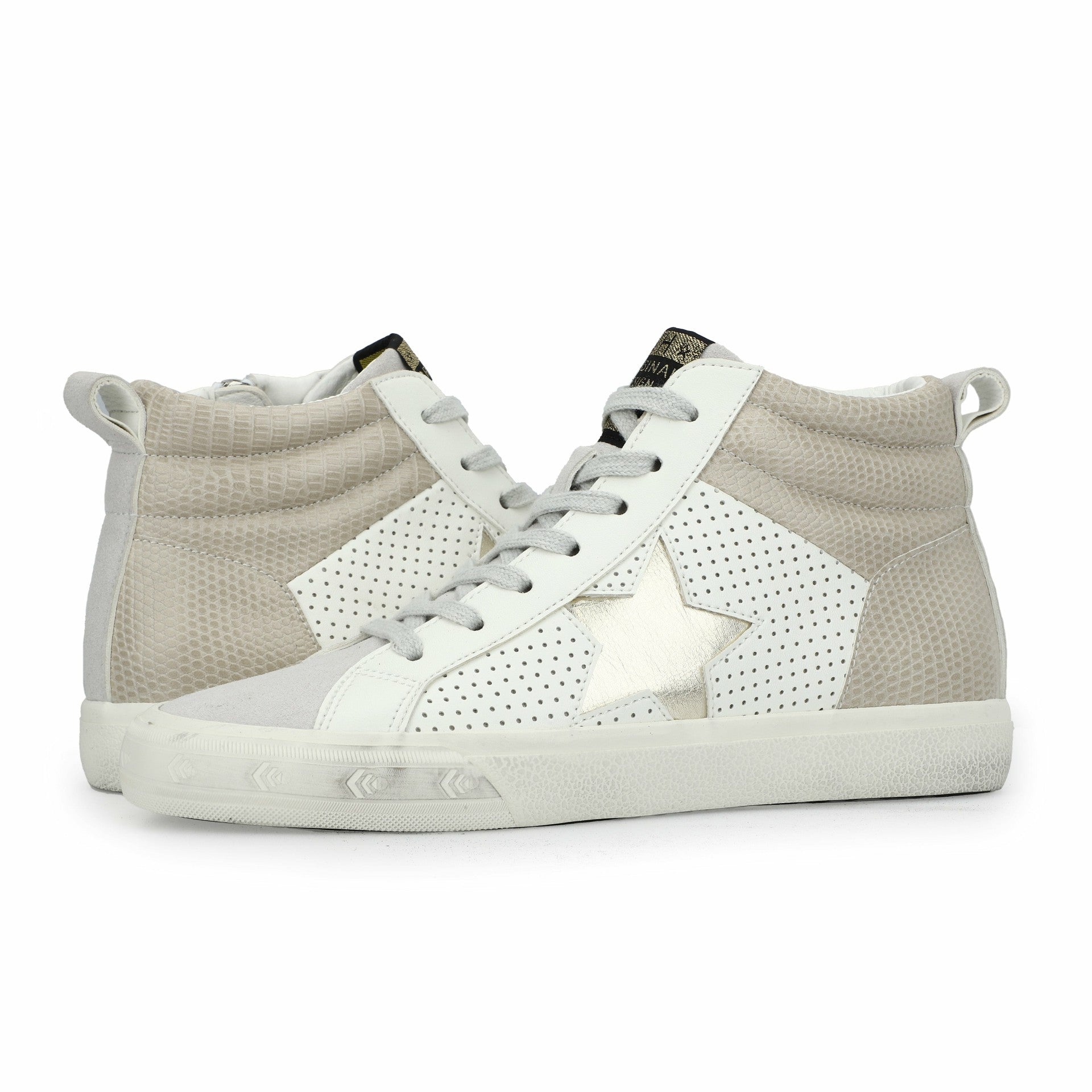 HAILEY - WHITE/TAUPE PEBBLED MULTI | Vintage Havana Women