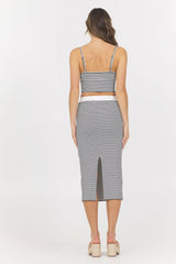 Striped Knit Tank + Skirt 2-Piece Set | Vintage Havana Women