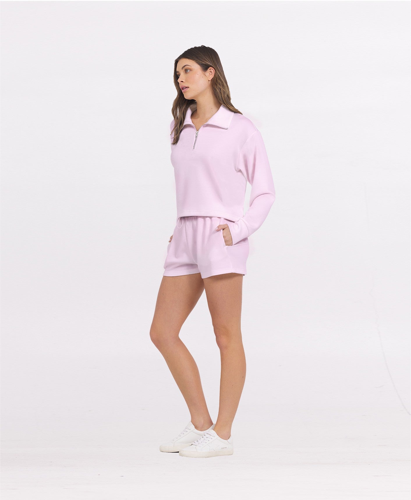 Paradise Pink Cloud Top + Shorts 2-Piece Set | Vintage Havana Women