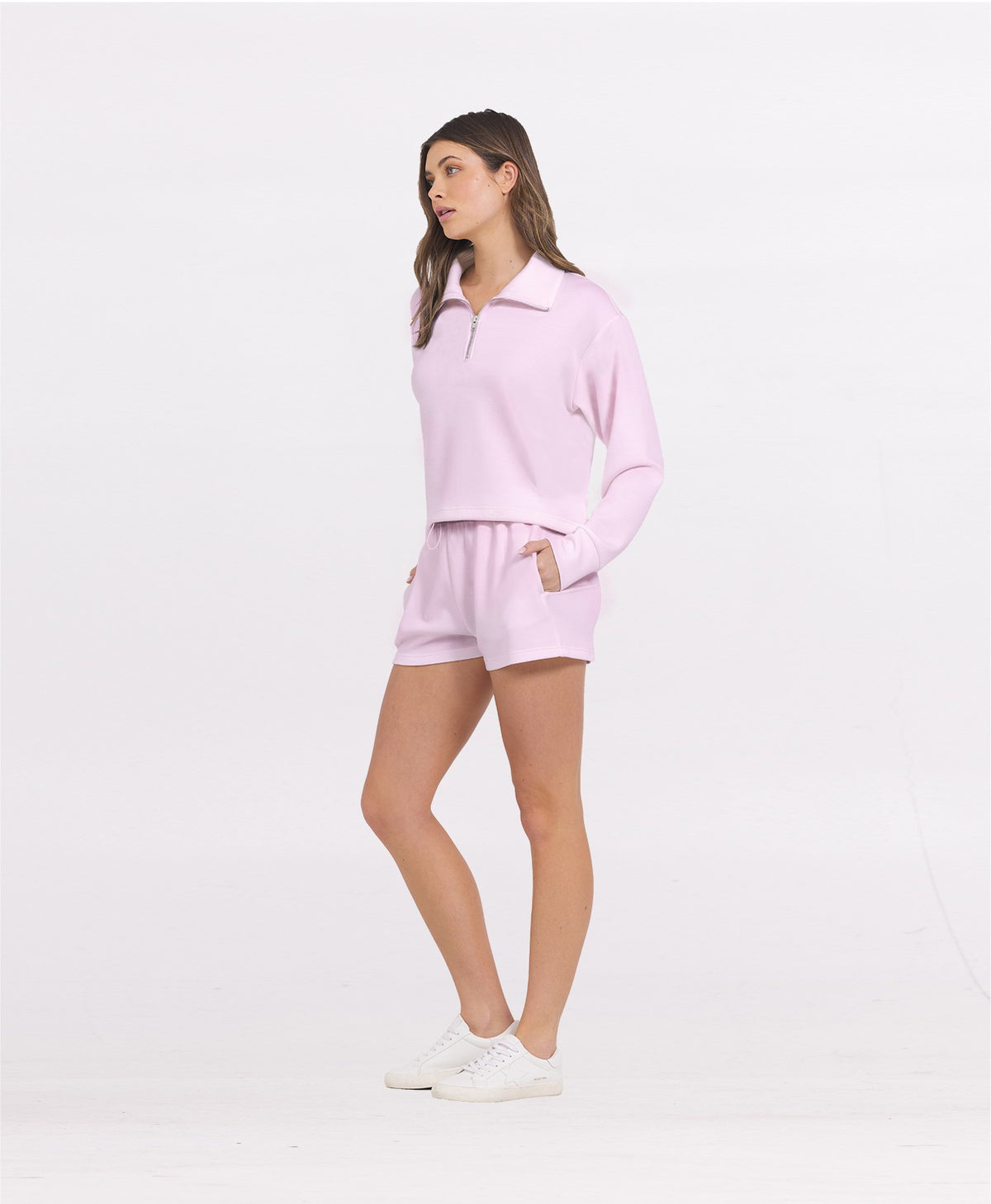 Paradise Pink Cloud Top + Shorts 2-Piece Set | Vintage Havana Women