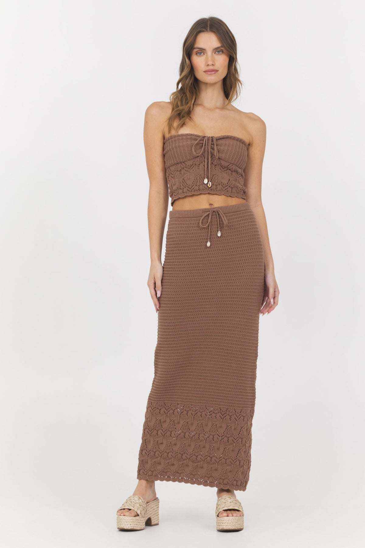 Pecan Tube Top + Skirt 2-Piece Set | Vintage Havana Women