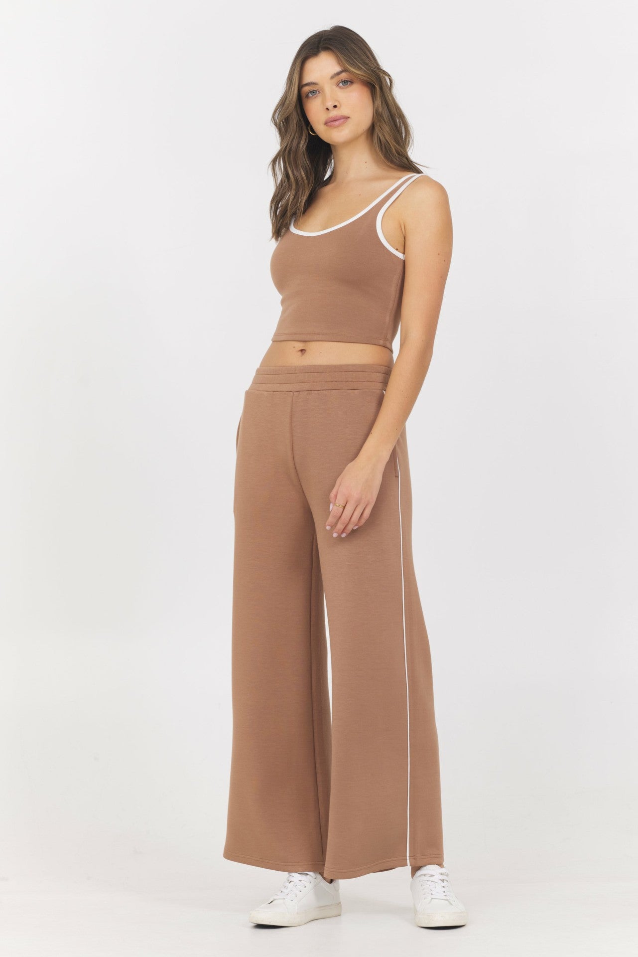 Cloud Wide Leg Pant + Quarter Zip 2-Piece Set | Vintage Havana Women