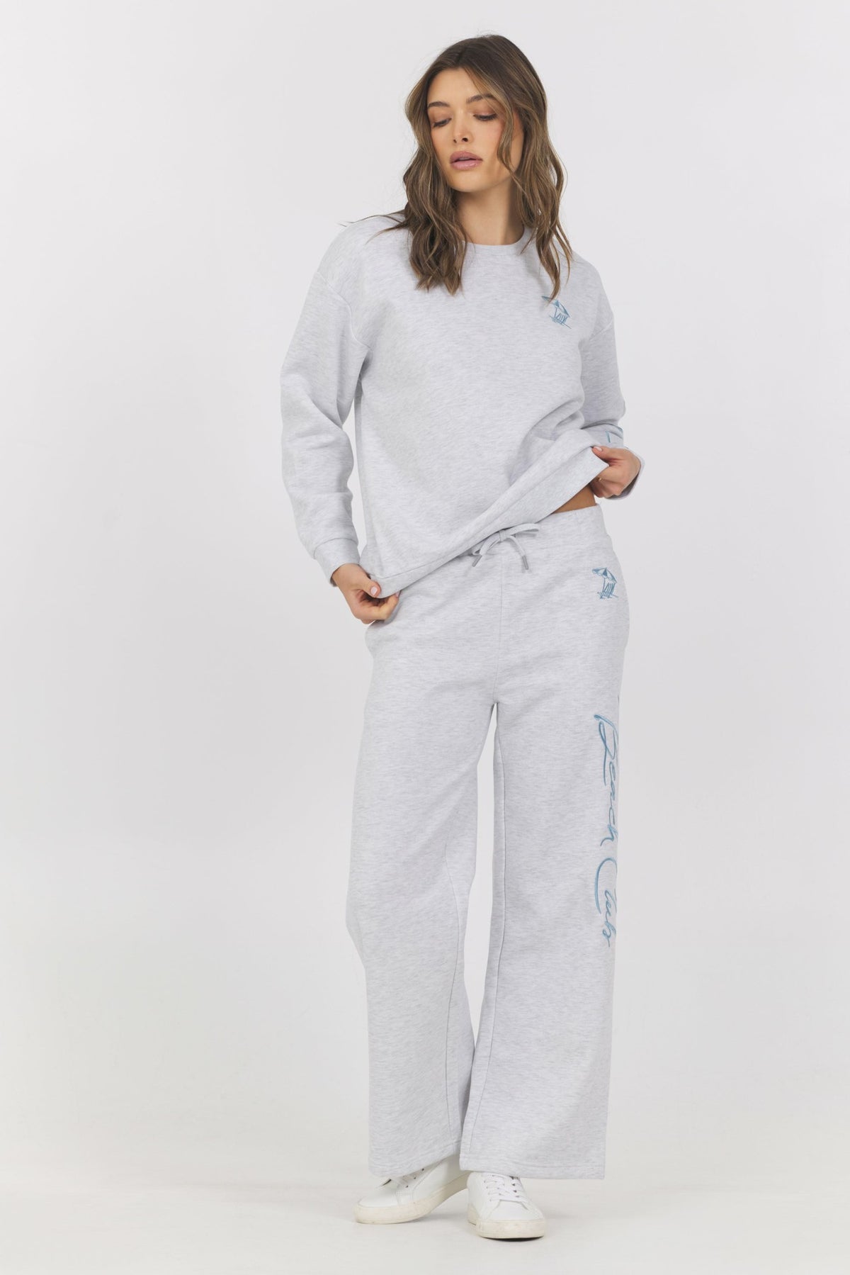 Garment Dye Wide Leg Pants + Crew 2-Piece Set | Vintage Havana Women