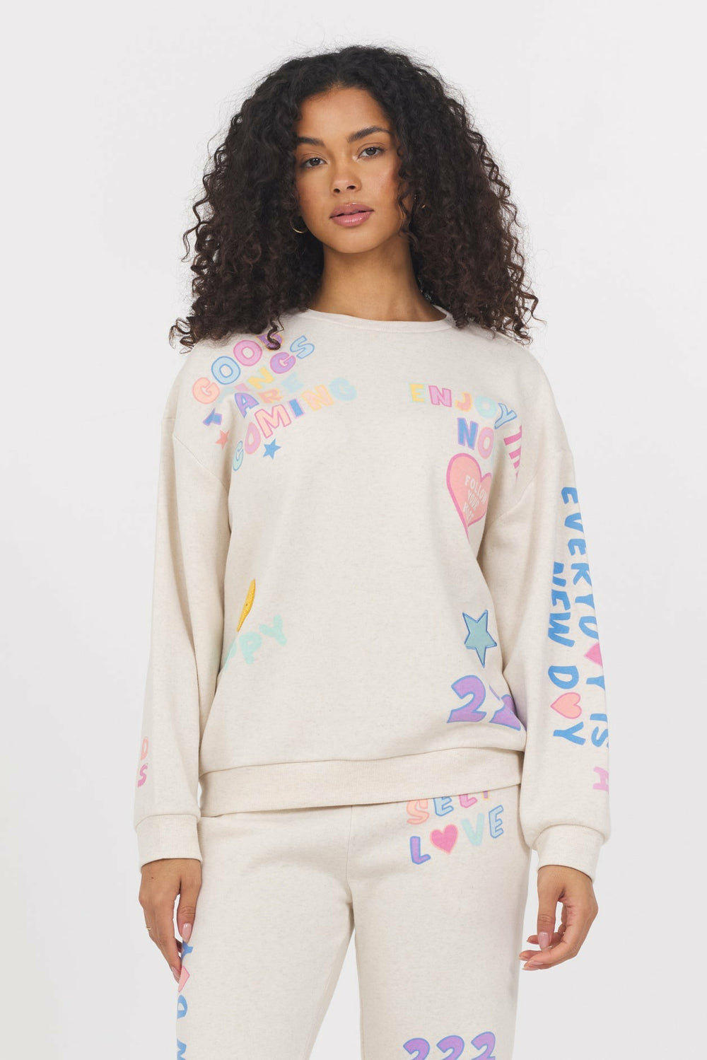 Printed Surf Wash Jogger + Crew 2-Piece Set | Vintage Havana Women