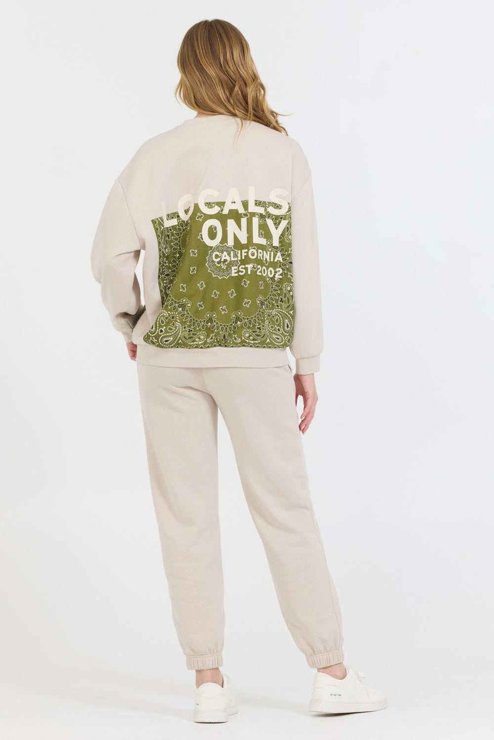 Bandana Patch Jogger + Crew 2-Piece Set | Vintage Havana Women