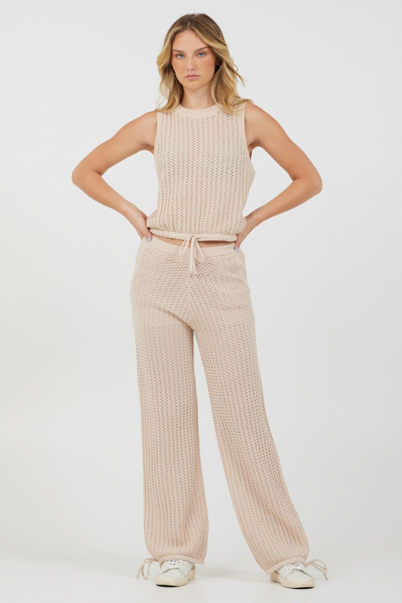 Bali Beige Pants + Tank 2-Piece Set | Vintage Havana Women