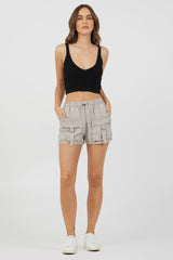 Khaki Tencel Shorts + Blazer 2-Piece Set | Vintage Havana Women