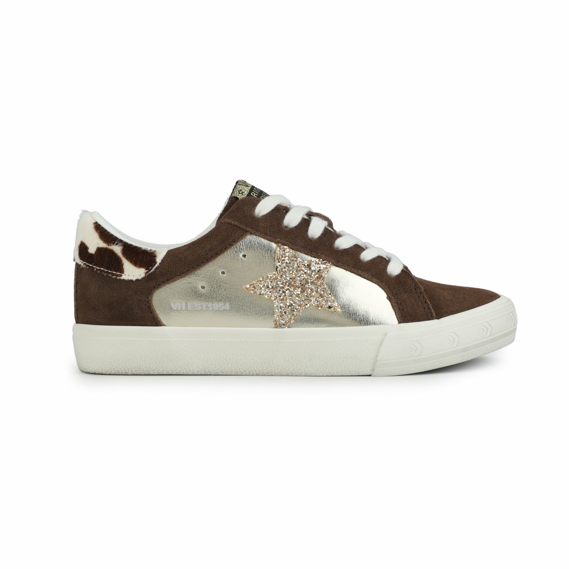 GRANDE - BROWN SUEDE/GOLD FOIL | Vintage Havana Women