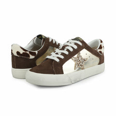 GRANDE - BROWN SUEDE/GOLD FOIL | Vintage Havana Women