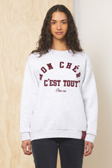 Comfort Fleece Crew with Applique | Vintage Havana Women