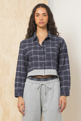 Flannel Shirt w/ French Terry Hem | Vintage Havana Women
