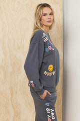 Printed Surf Wash Crew w/ Patches | Vintage Havana Women