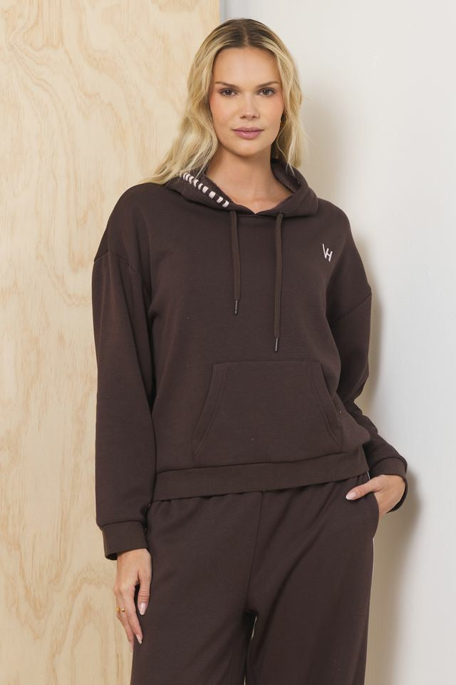 Teddy Fleece Hoodie w/ Whipstitch | Vintage Havana Women