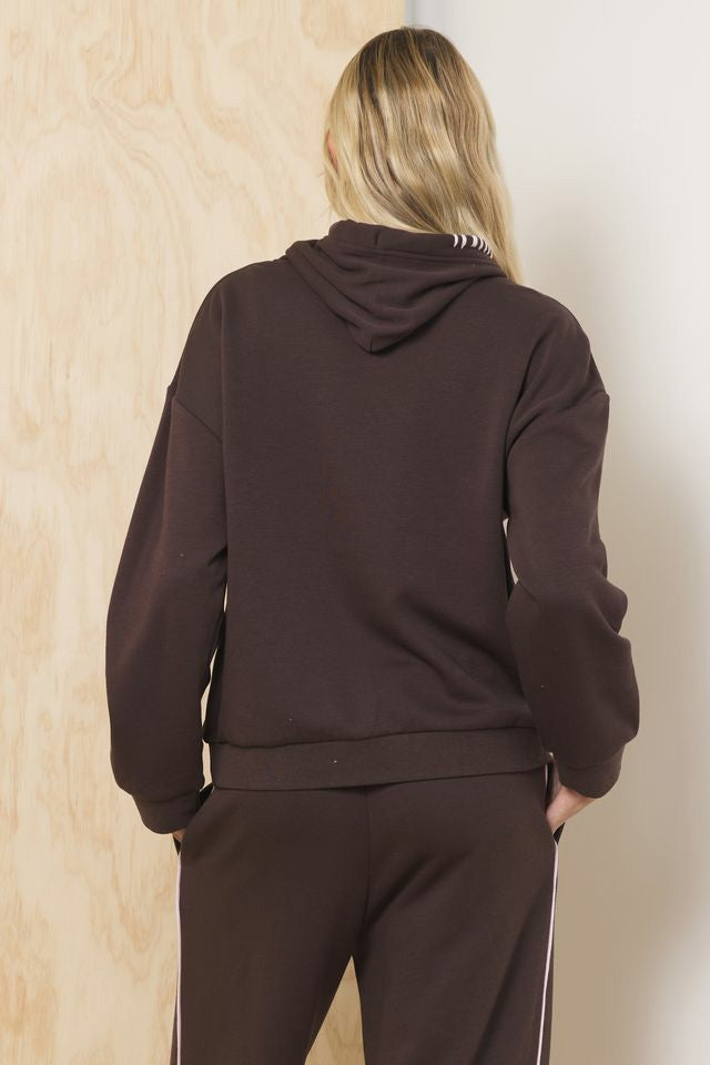 Teddy Fleece Hoodie w/ Whipstitch | Vintage Havana Women