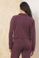 Cloud Fleece Collared Quarter Zip Up | Vintage Havana Women