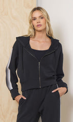 Striped Cloud Fleece Zip Up | Vintage Havana Women
