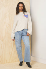 Jacquard Heart Sweater | Vintage Havana Women